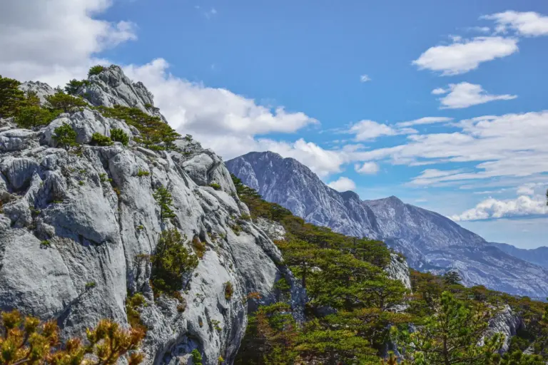 Rocky peaks of the Biokovo mountains above Makarska