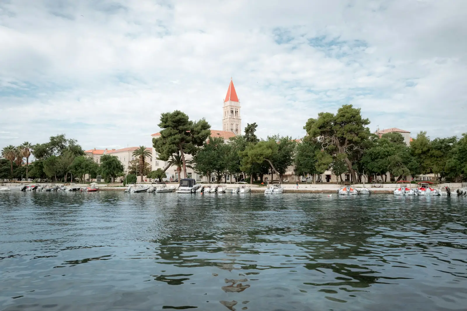 Trogir old town and waterfront in summer, near Split Airport