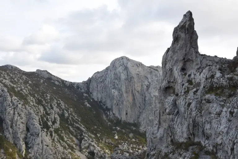 Rocky peaks of the Velika Paklenica canyon in Paklenica National Park